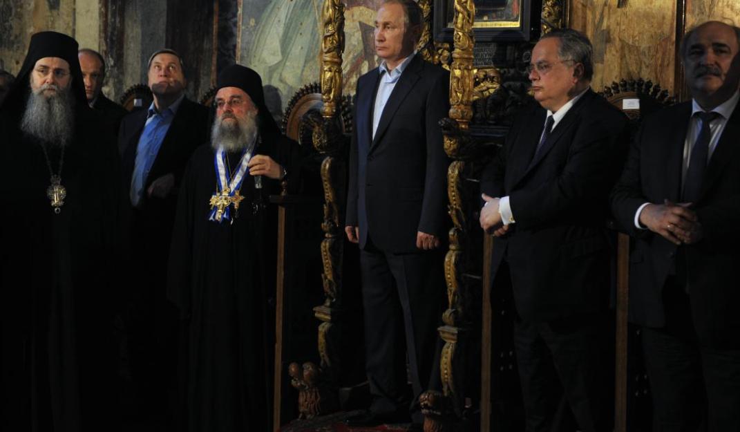 Source: Russian President Vladimir Putin visits Mount Athos / REUTERS