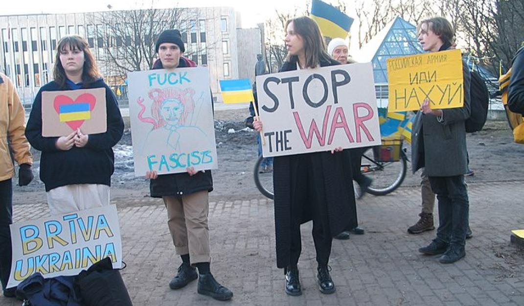 Riga protest Ukraine 