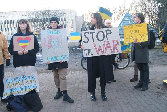 Riga protest Ukraine 